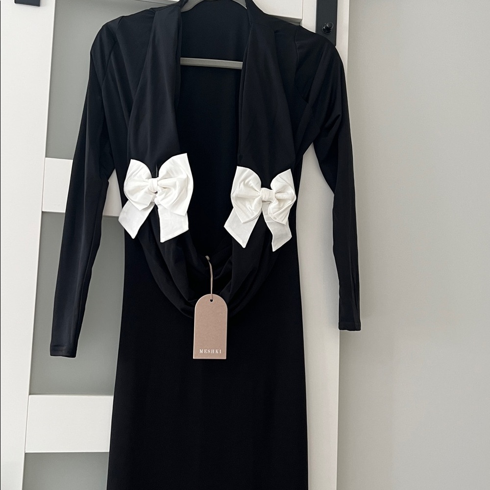NEW meshki low back ribbon gown - Picture 7 of 7